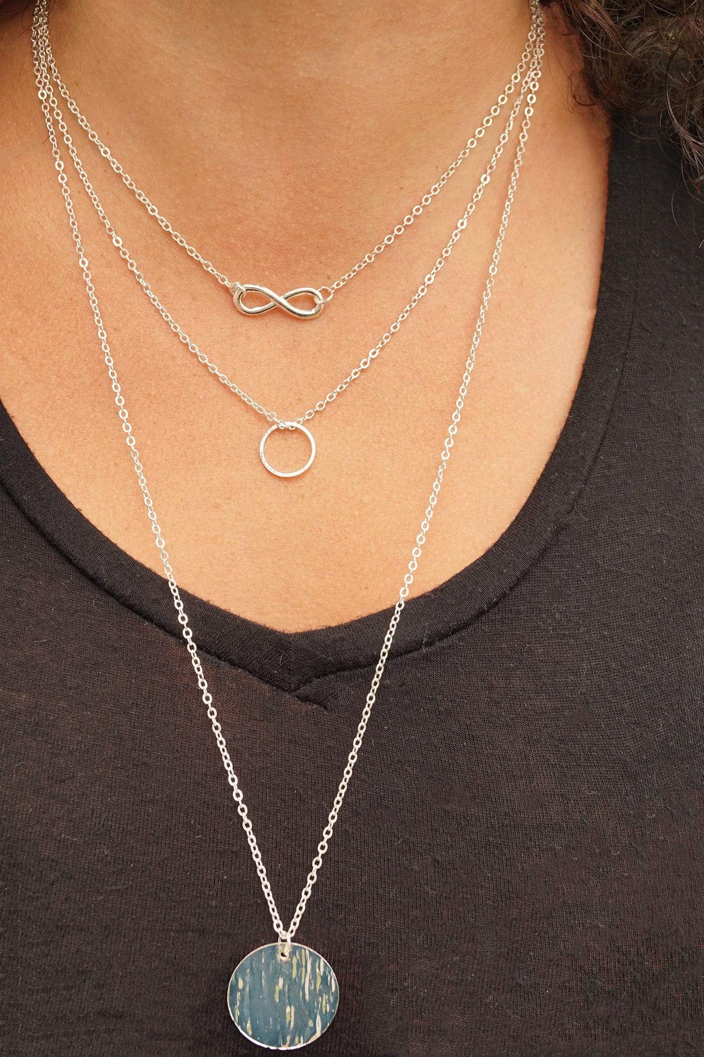 Gold / Silver Multiple Layer Infinity Coin Necklace