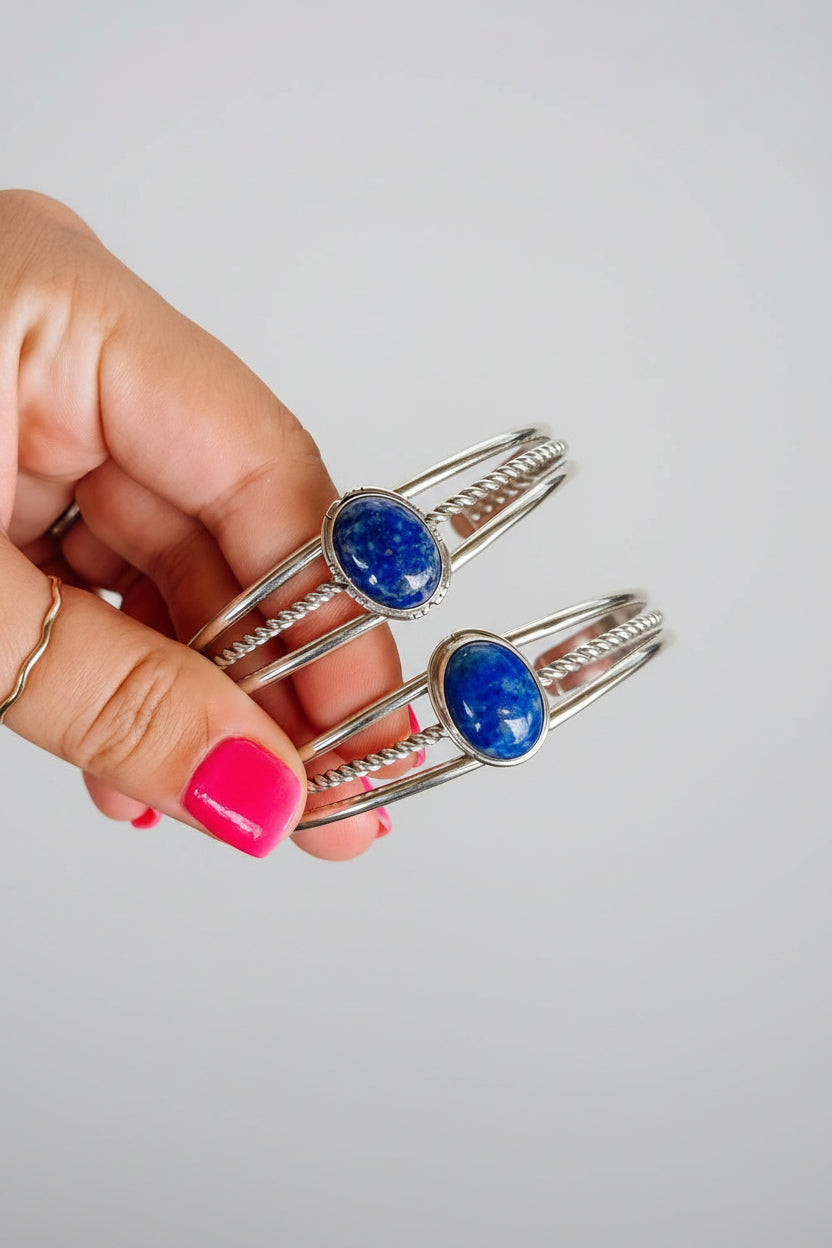 Newcastle Blue Lapis Cuff Bracelet