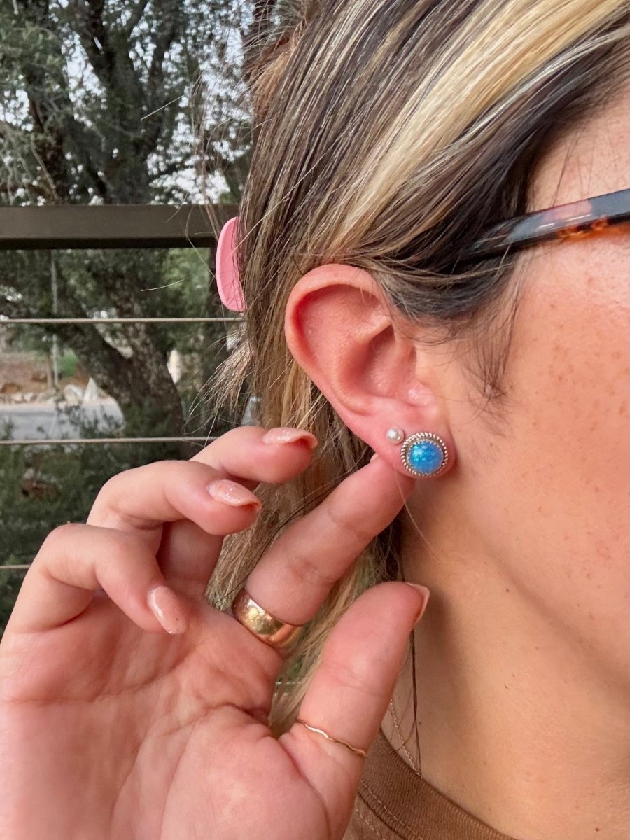 Nitota Blue Opal Earrings