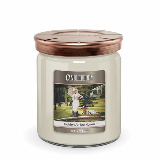 NOUVEAU™ - Golden Amber Haven™, 3 - Wick, Candy Jar Candle (Collective)