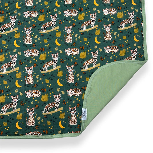 Ocelot Reversible Double Layer Bamboo Blanket