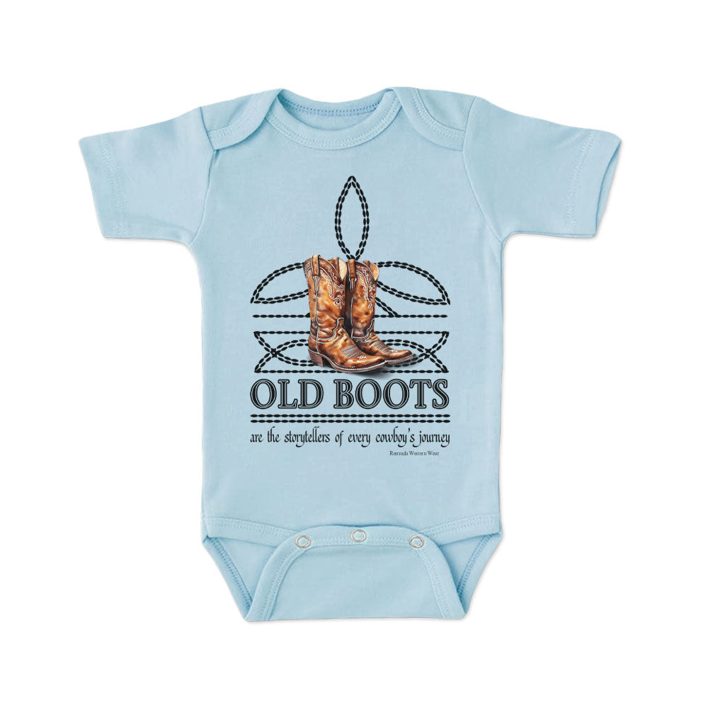 OLD BOOTS Cowboy Boot Stitch Infant Western One Piece Romper