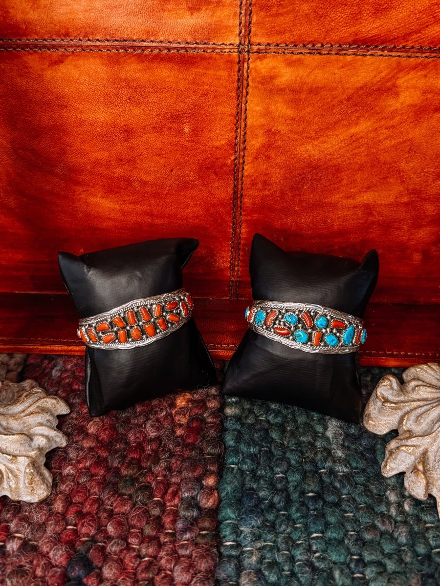Panhandle Coral/Turquoise Cuff Bracelet