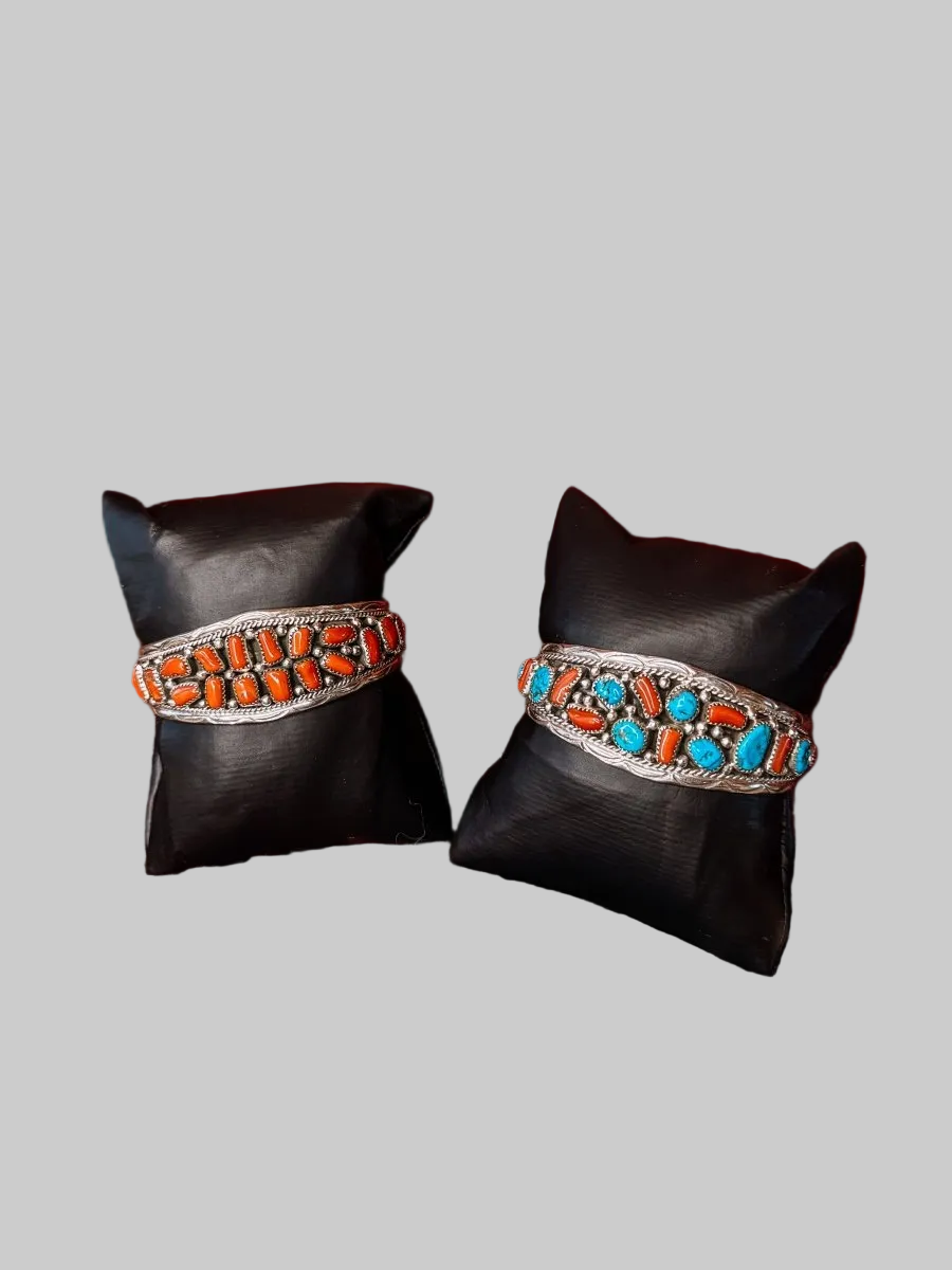 Panhandle Coral/Turquoise Cuff Bracelet