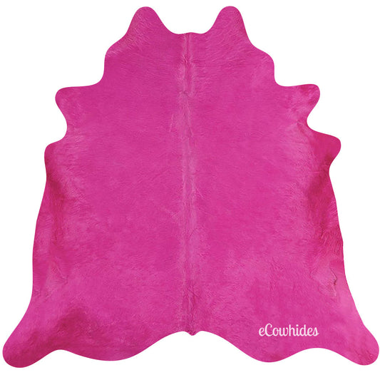 Pink Dyed Cowhide Rug