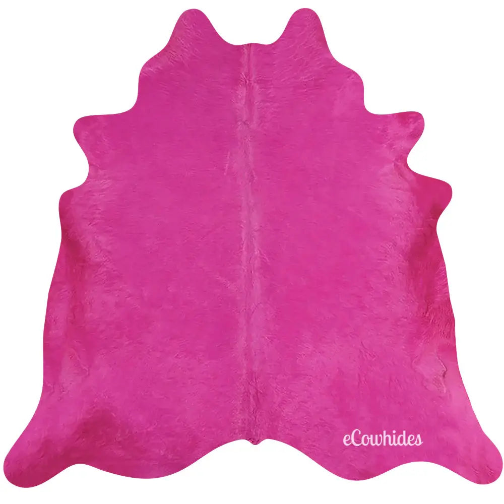 Pink Dyed Cowhide Rug