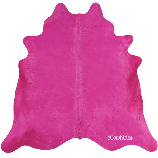Pink Dyed Cowhide Rug