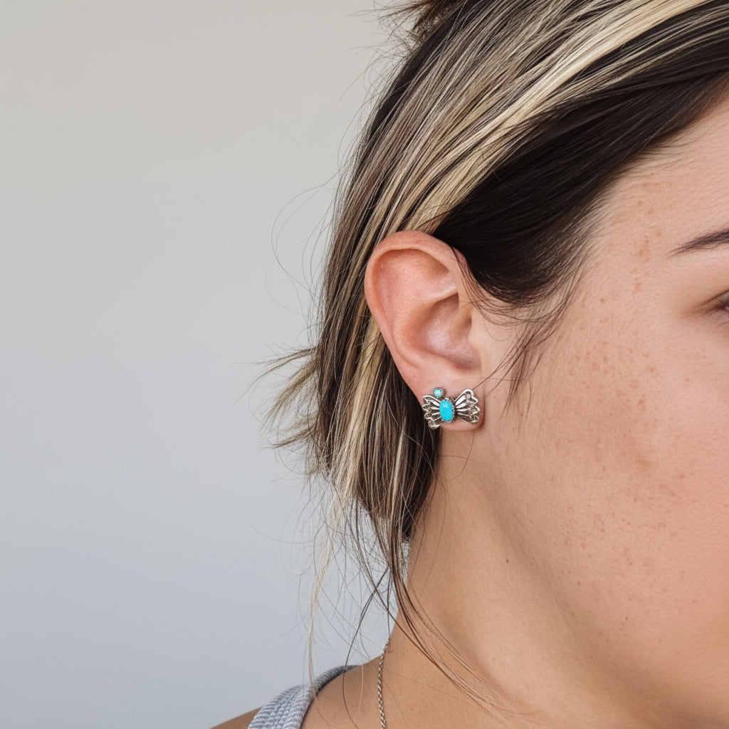 Pleasant Butterfly Concho Earrings