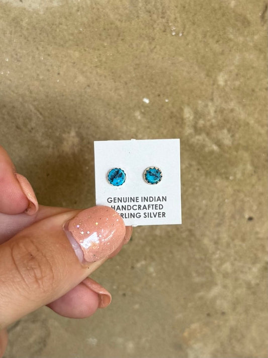 Plum 5mm Turquoise Stud Earrings