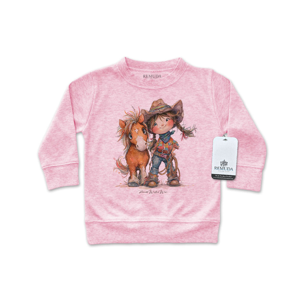 Pony Pals Cowgirl - Western Infant Long Sleeve Pullover Shirt