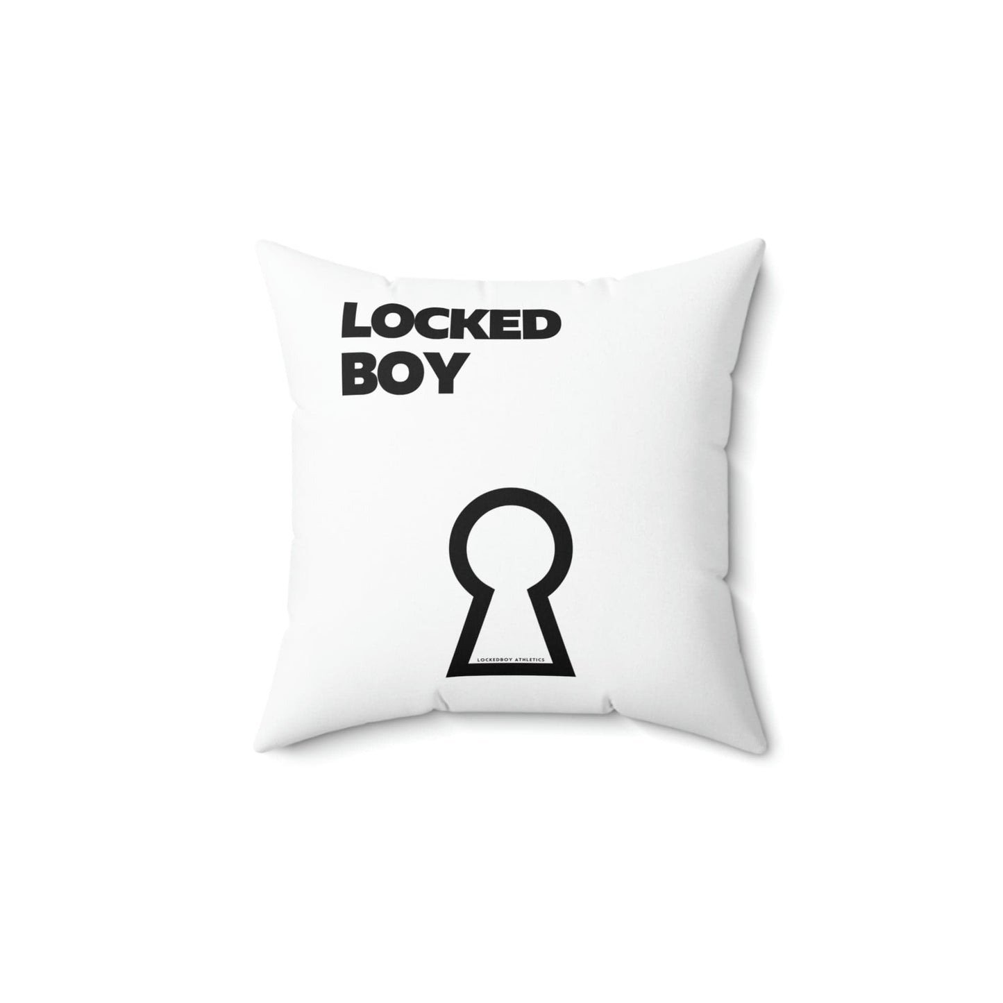 LockedBoy Faux Suede Square Pillow