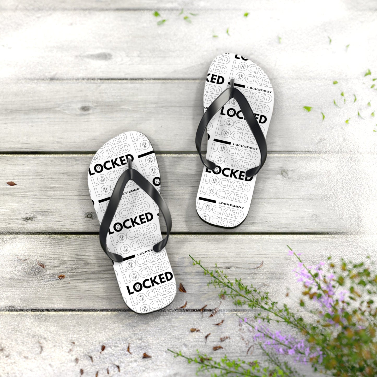 Lockedboy Bag Inspo Unisex Flip Flops