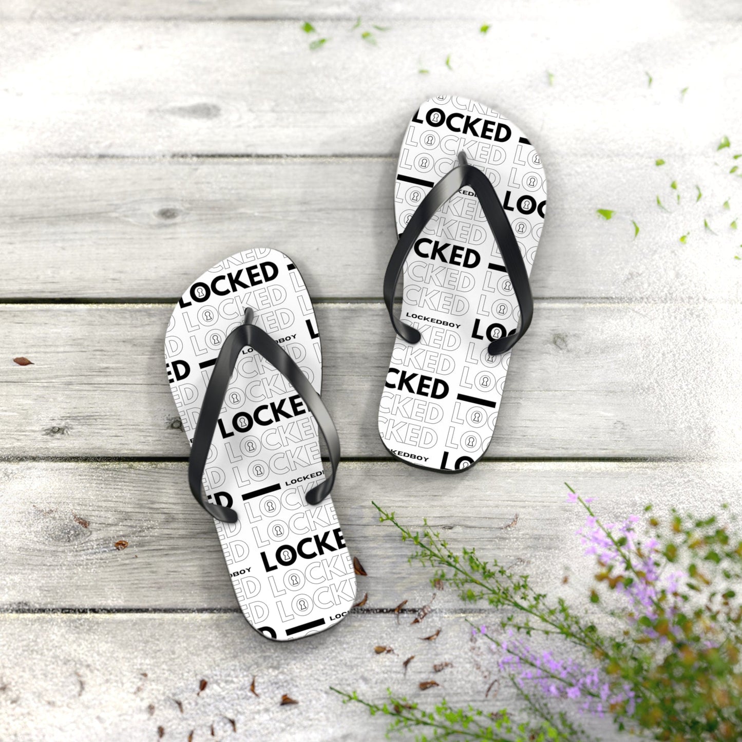 Lockedboy Bag Inspo Unisex Flip Flops