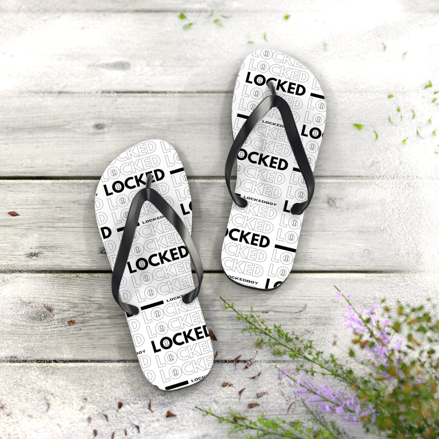 Lockedboy Bag Inspo Unisex Flip Flops