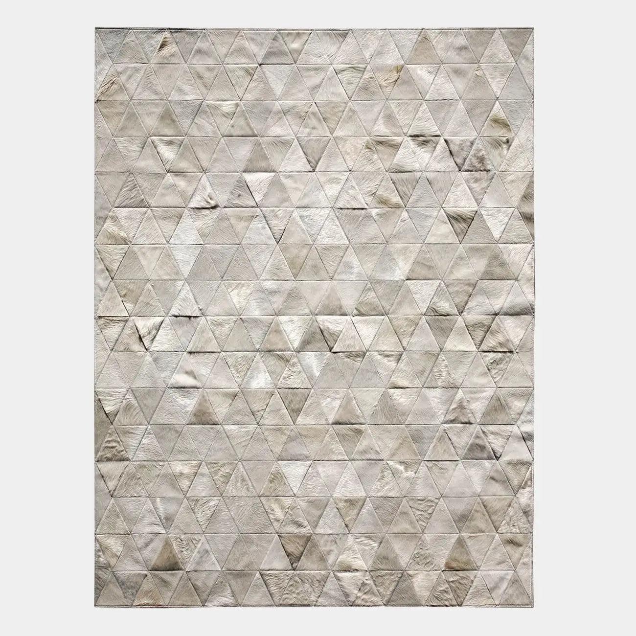 Pyramid White Cowhide Patchwork