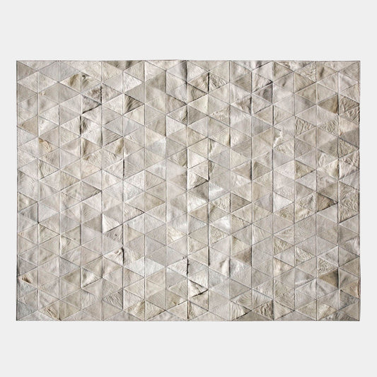 Pyramid White Cowhide Patchwork