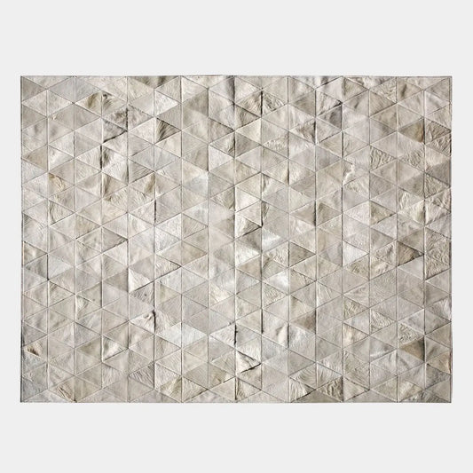 Pyramid White Cowhide Patchwork