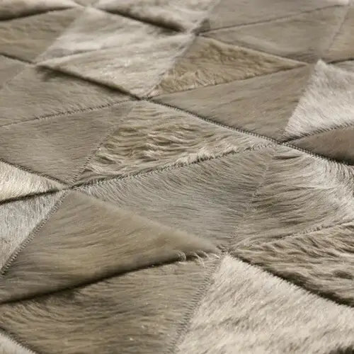 Pyramid White Cowhide Patchwork