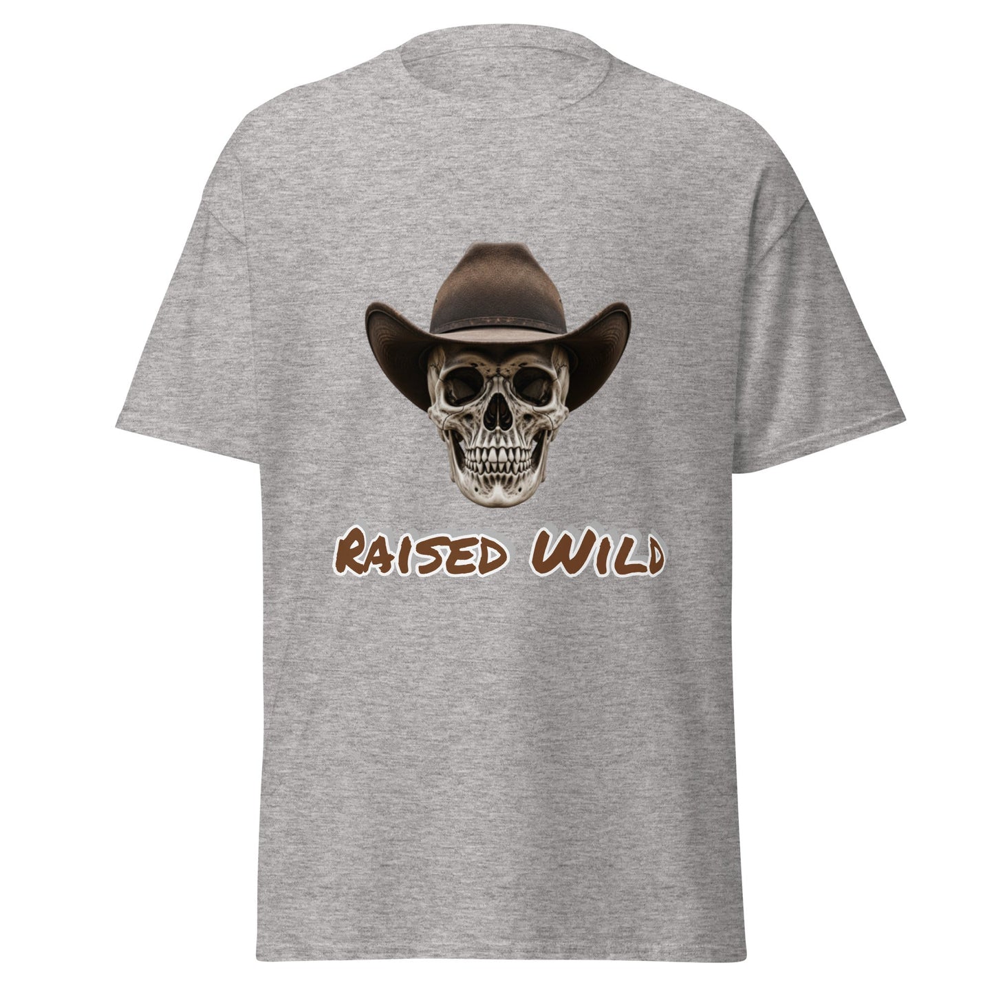 Raised Wild Cowboy Skull Tee