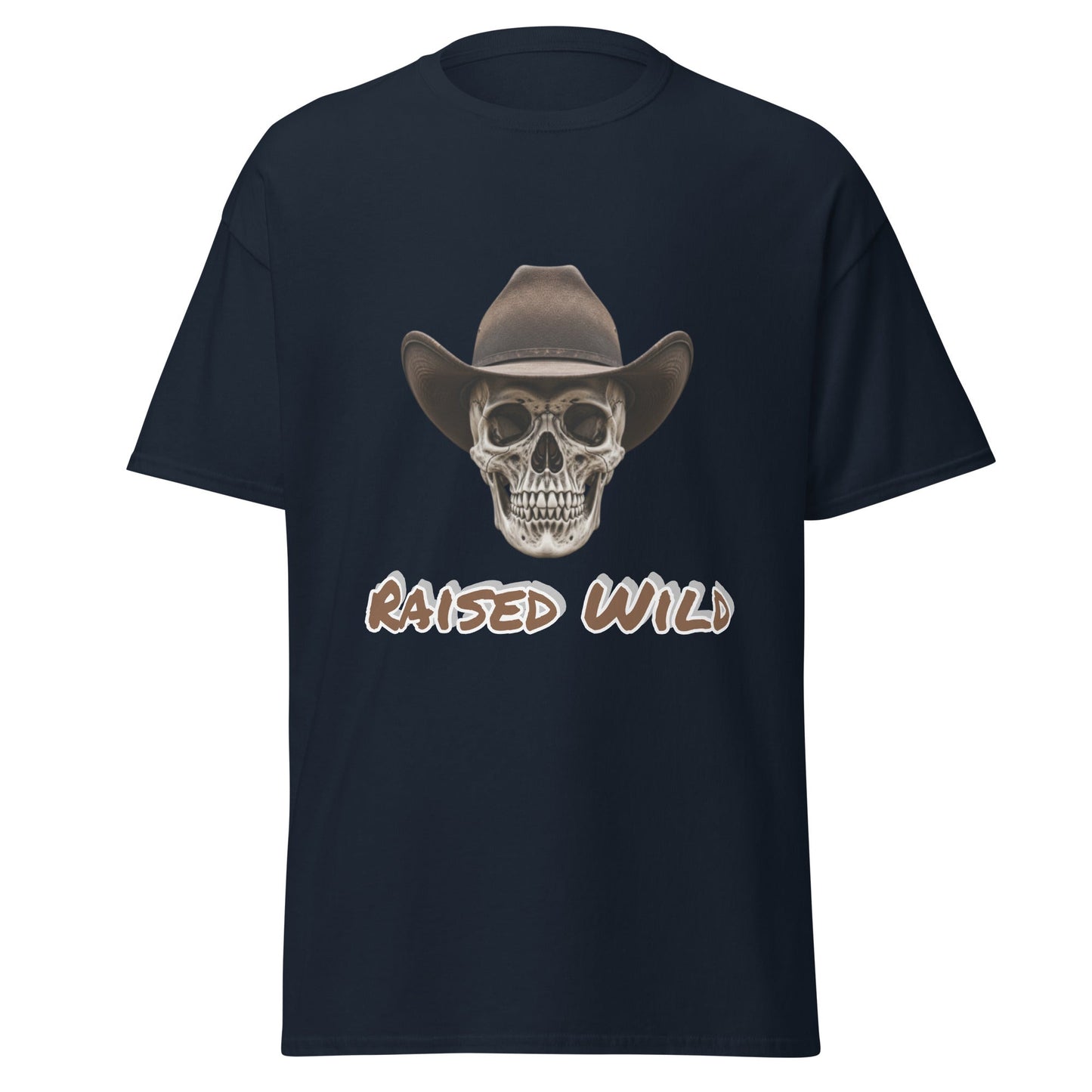 Raised Wild Cowboy Skull Tee