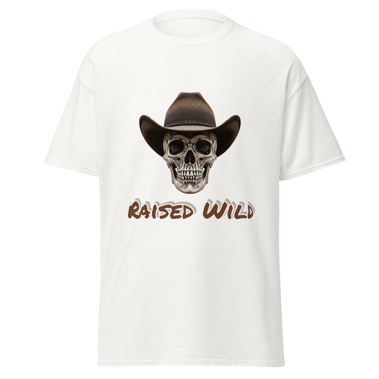 Raised Wild Cowboy Skull Tee