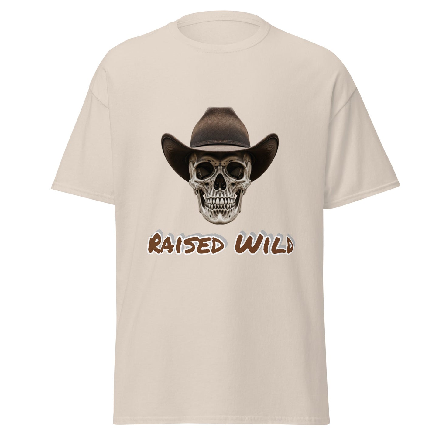 Raised Wild Cowboy Skull Tee