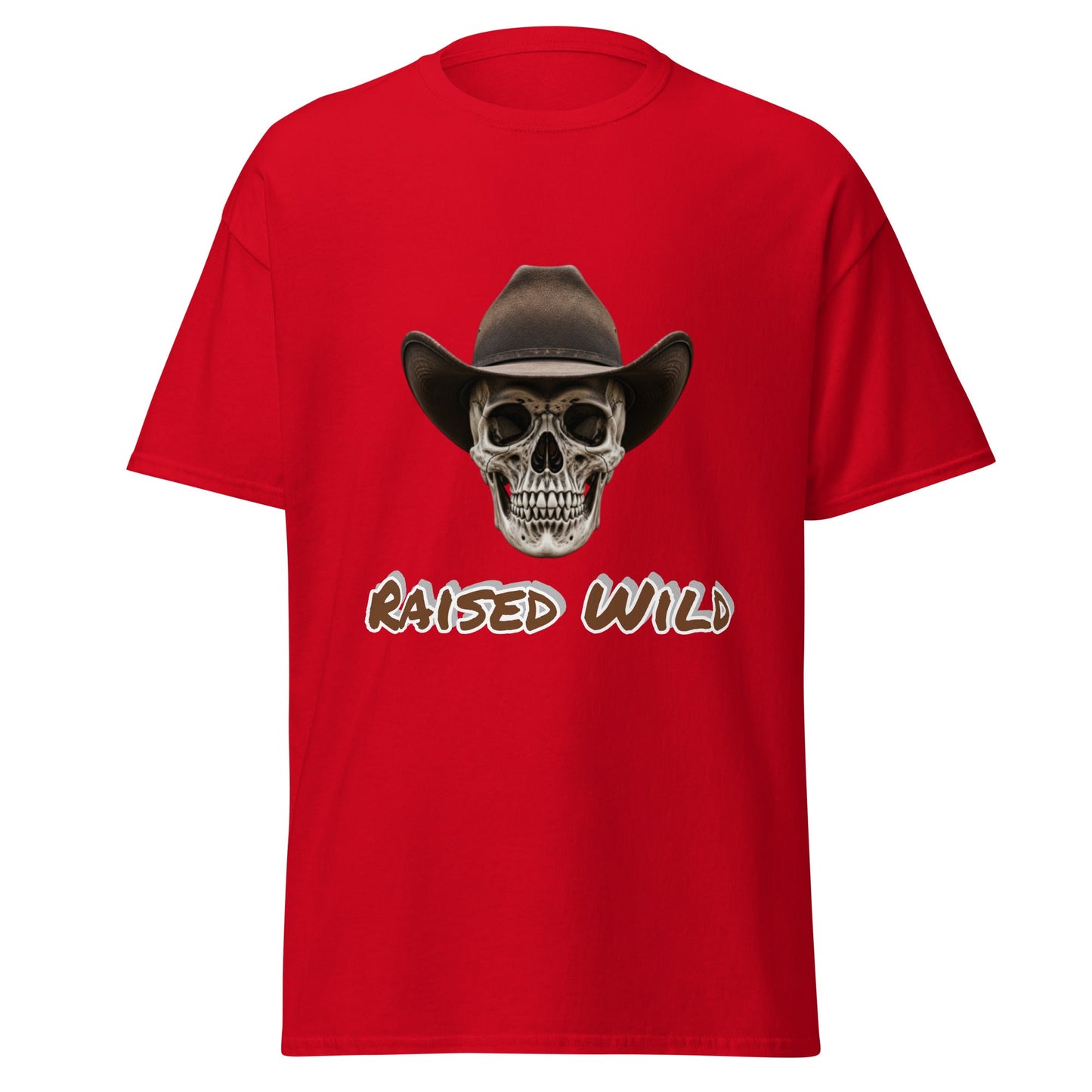 Raised Wild Cowboy Skull Tee