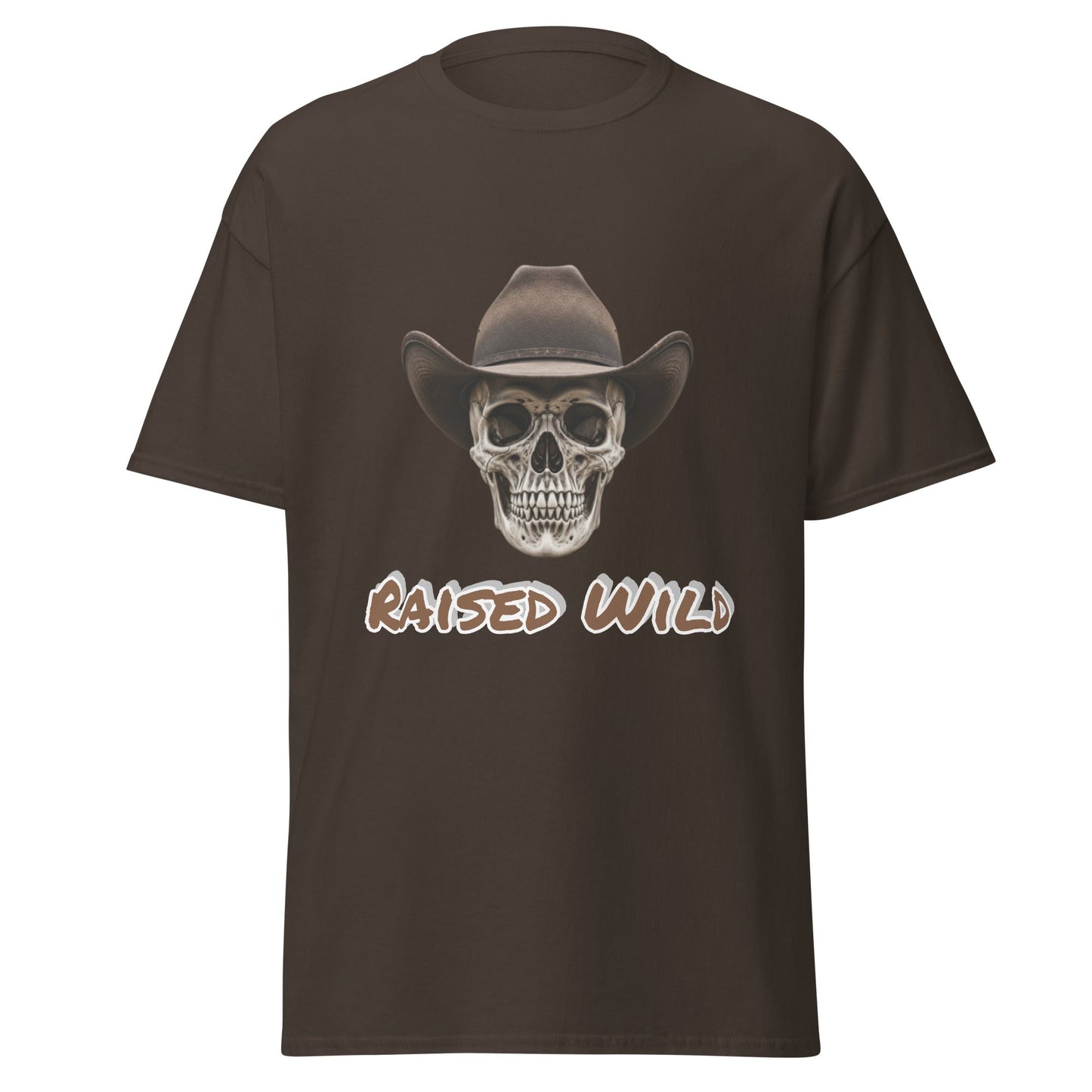 Raised Wild Cowboy Skull Tee