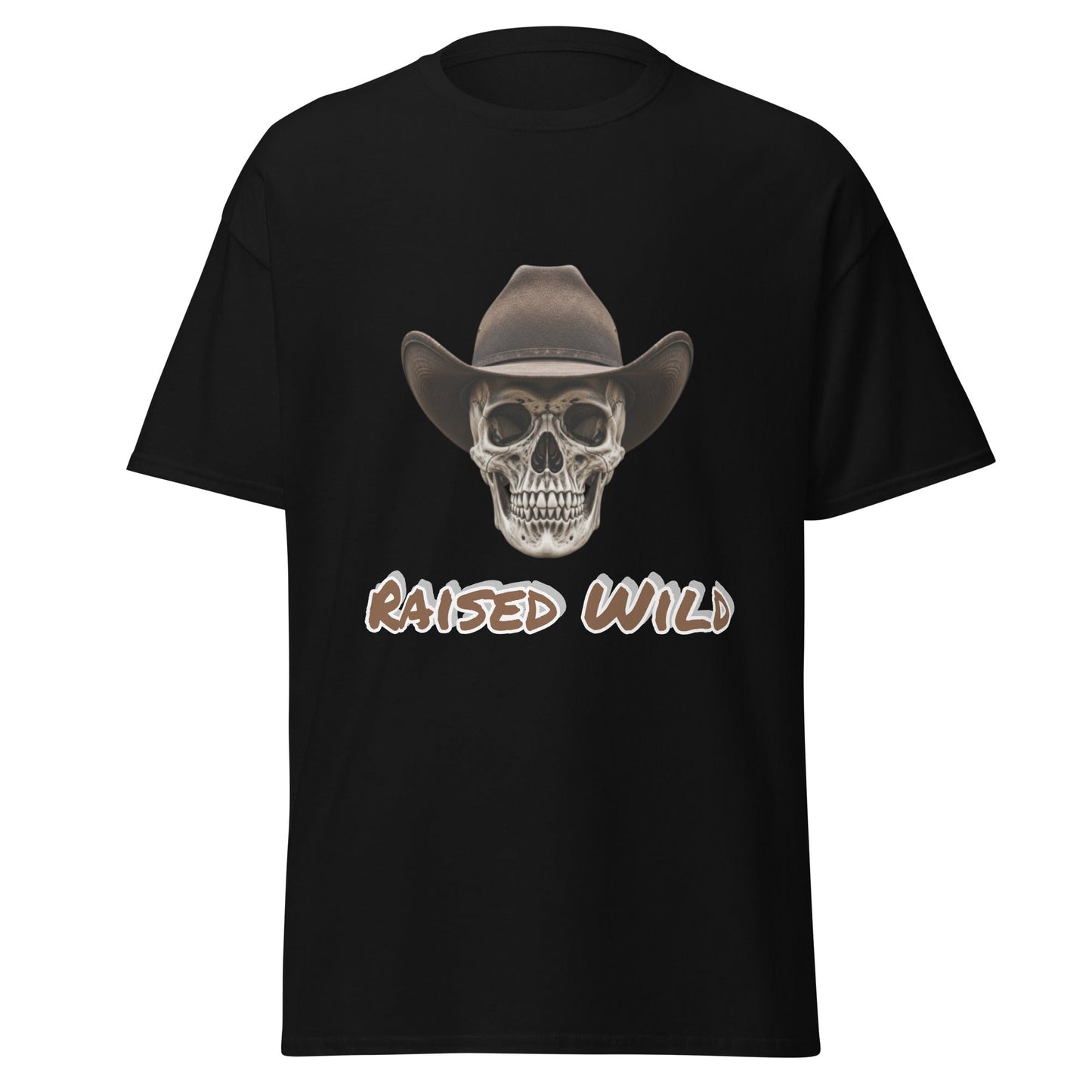 Raised Wild Cowboy Skull Tee