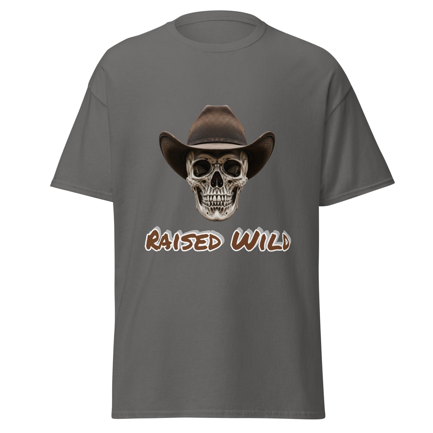 Raised Wild Cowboy Skull Tee