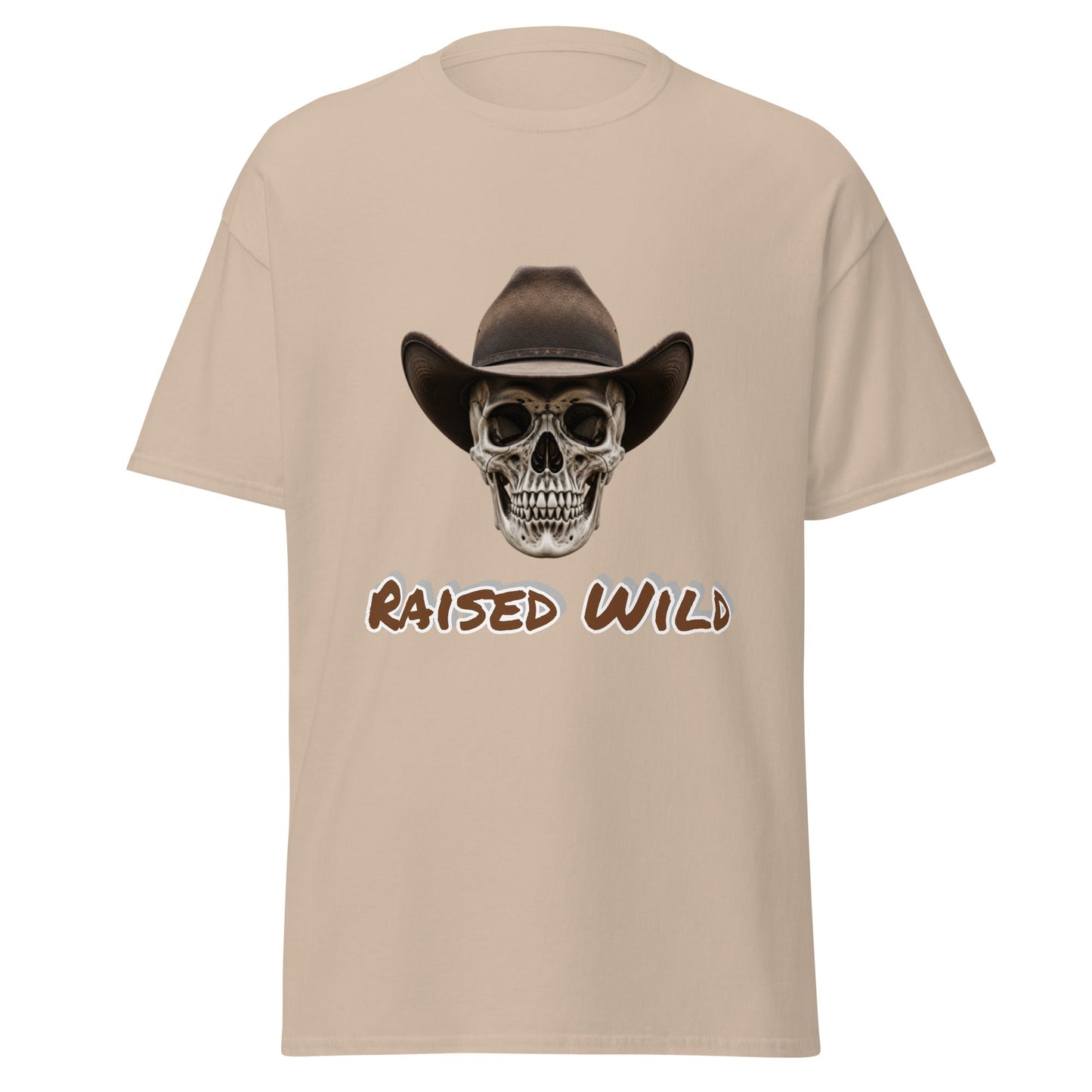 Raised Wild Cowboy Skull Tee