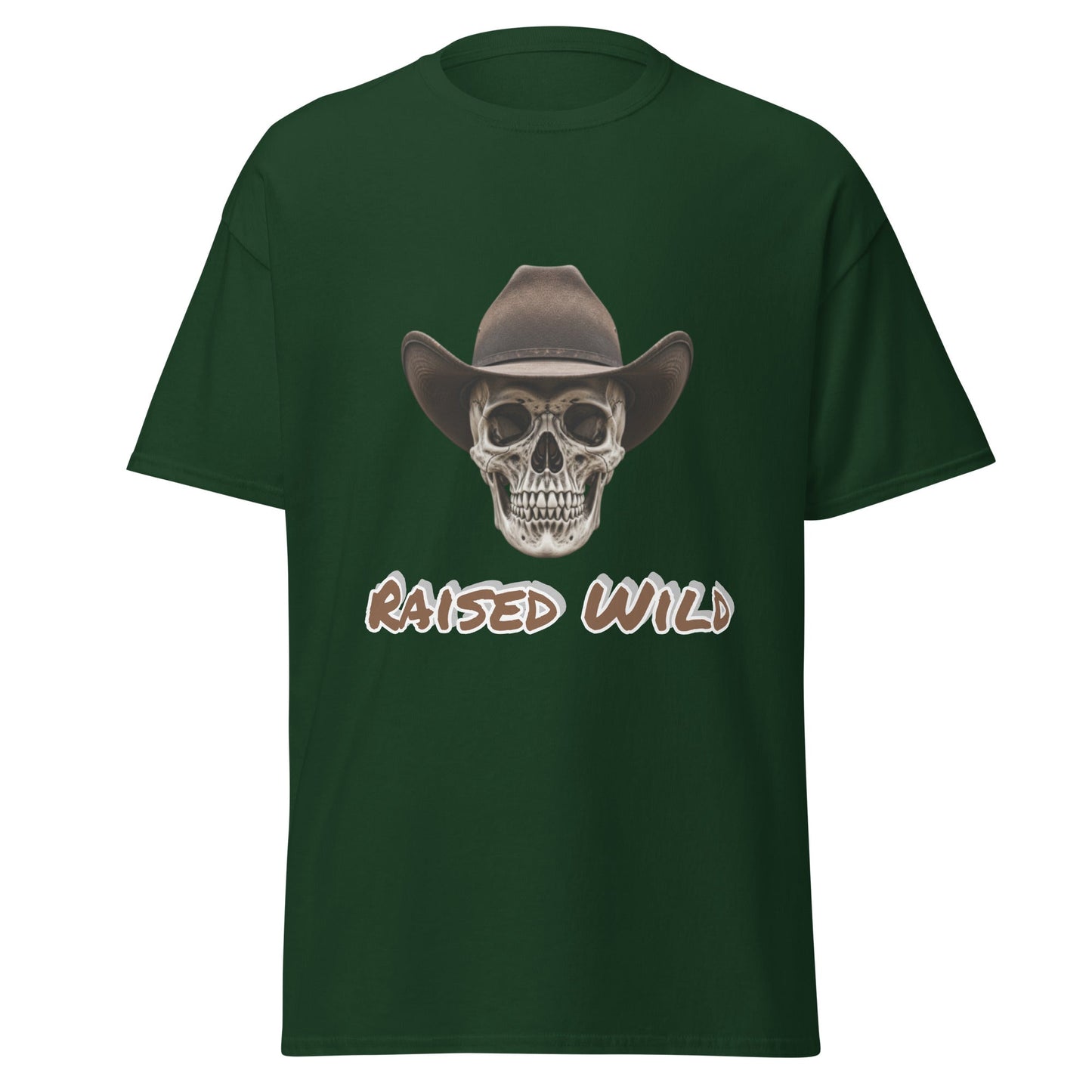 Raised Wild Cowboy Skull Tee