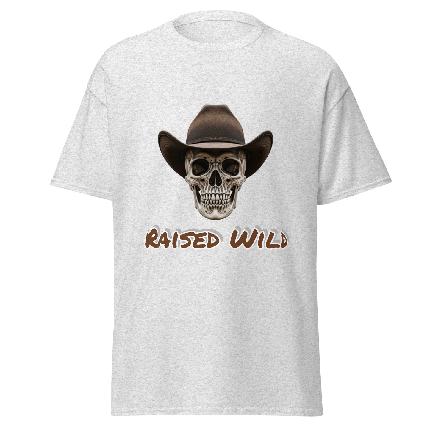 Raised Wild Cowboy Skull Tee