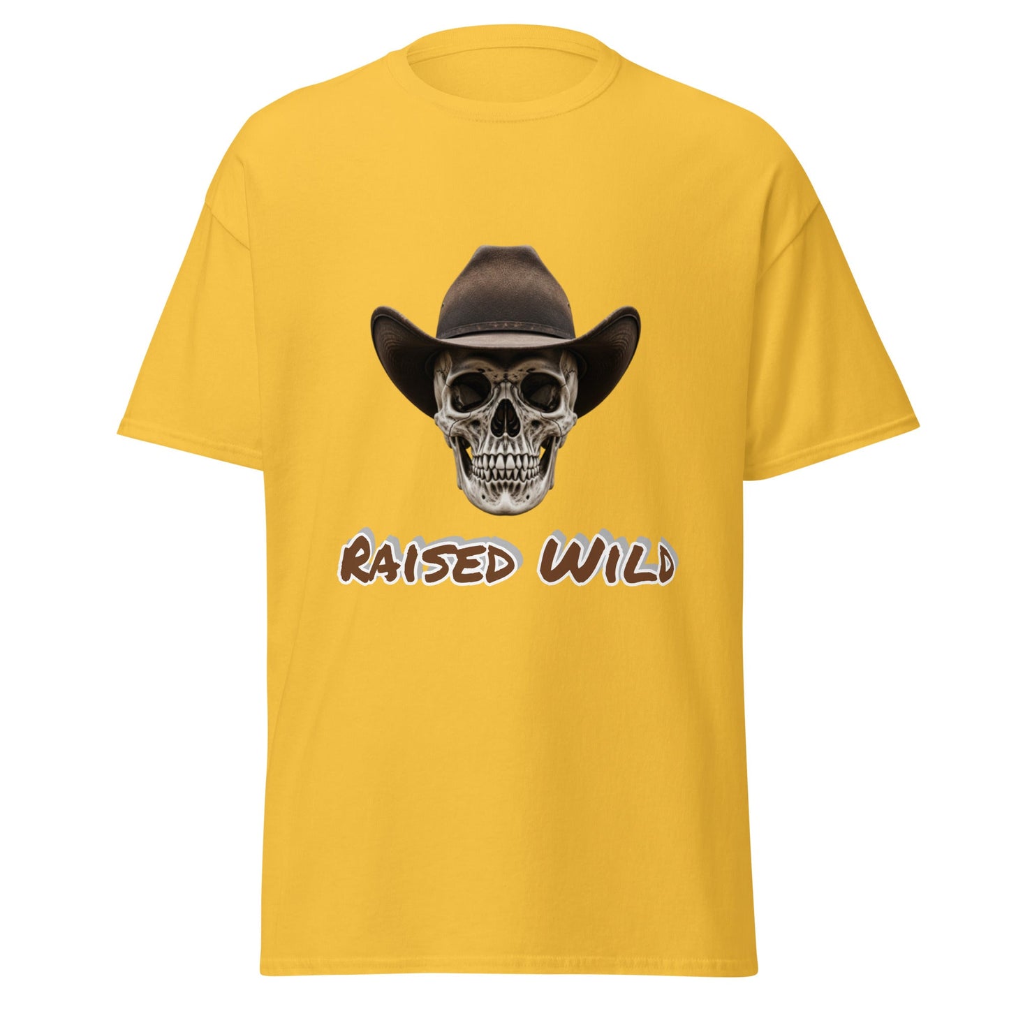 Raised Wild Cowboy Skull Tee