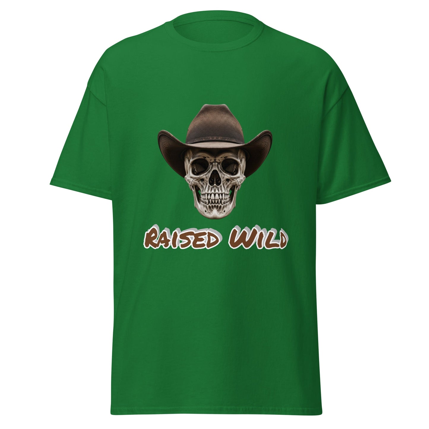 Raised Wild Cowboy Skull Tee