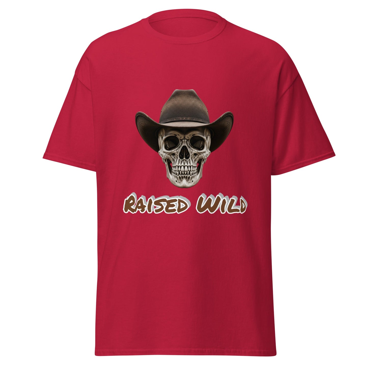 Raised Wild Cowboy Skull Tee