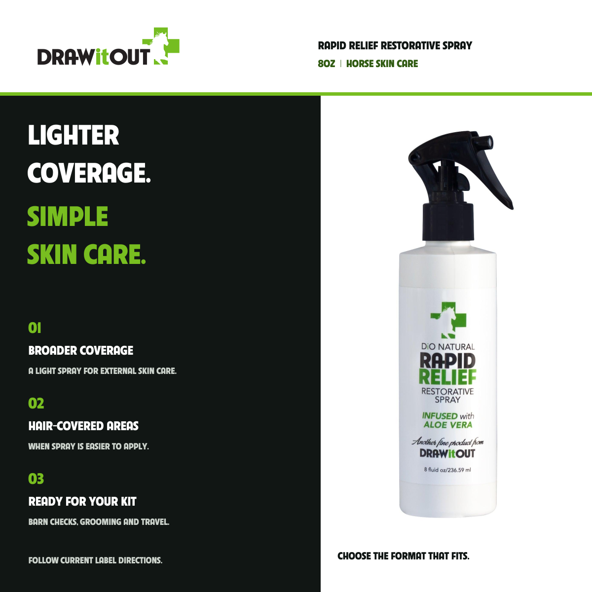 Draw It Out® Rapid Relief Restorative Spray 8oz | Skin Care Spray