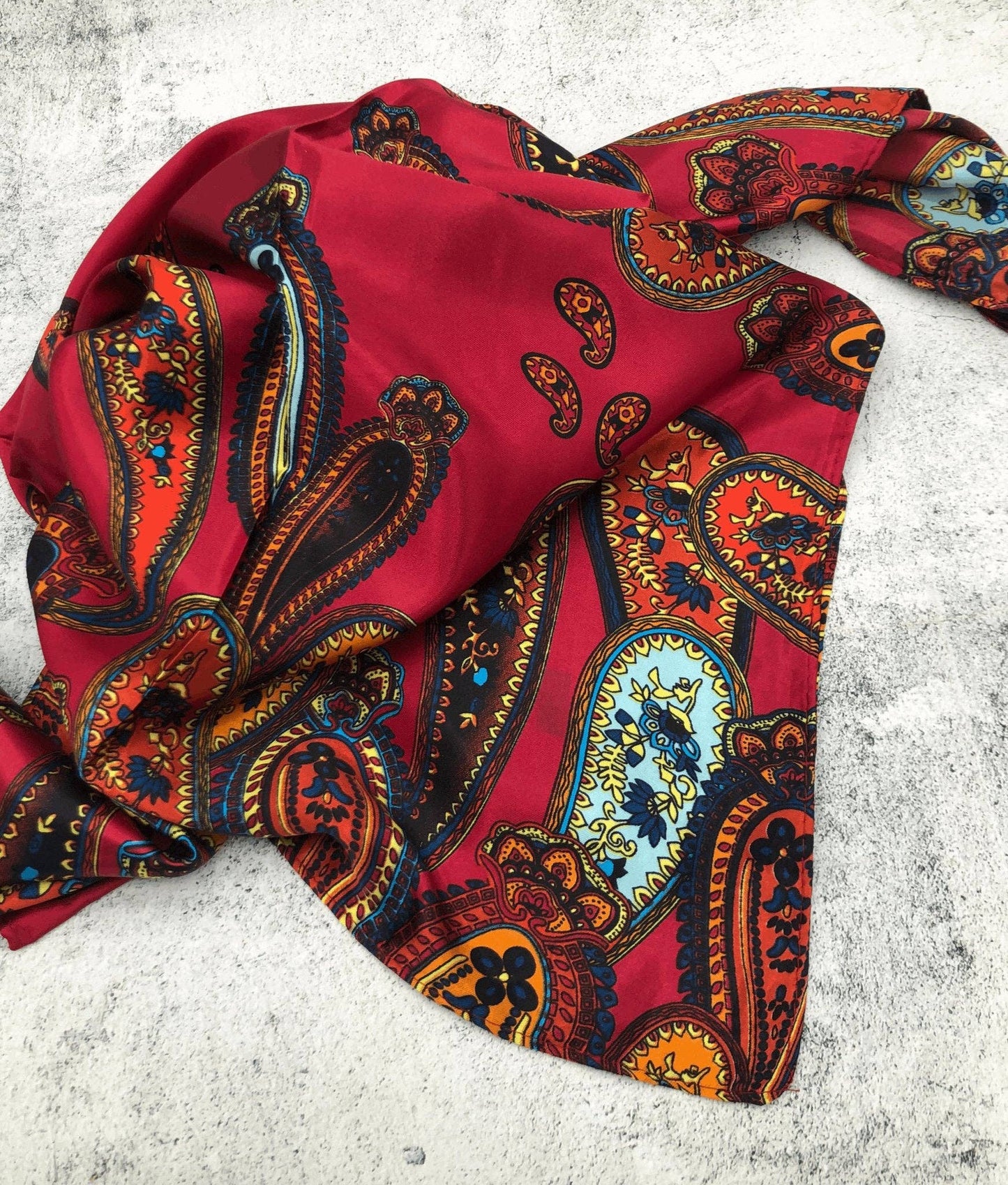 Red Paisley Wild Rag