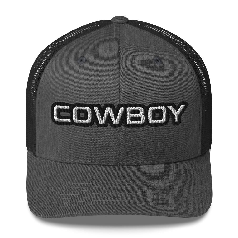 Cowboy Embroidered Trucker Cap