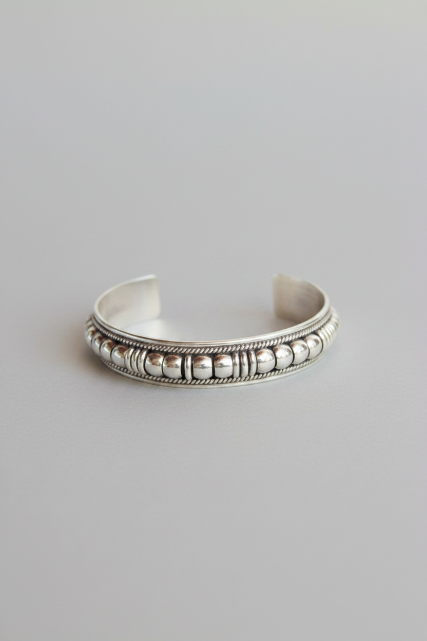 Riverwind Silver Coil Cuff Bracelet