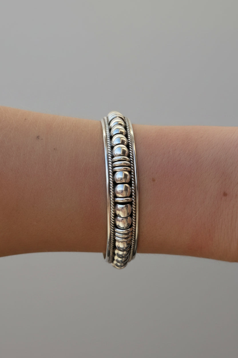 Riverwind Silver Coil Cuff Bracelet