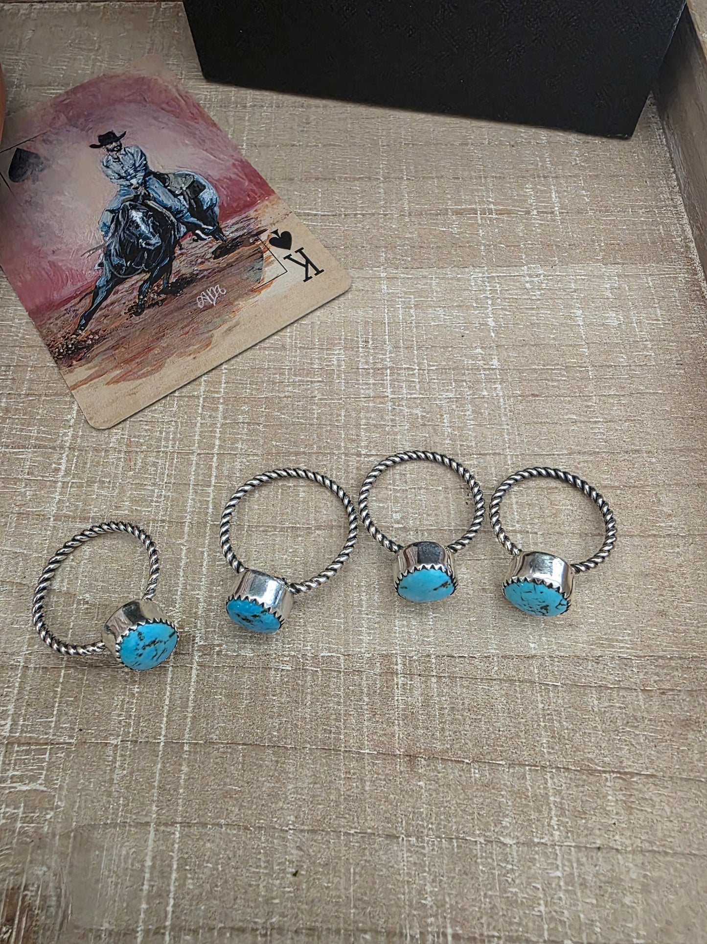 ELLA COWBOY TWISTED TURQUOISE RING