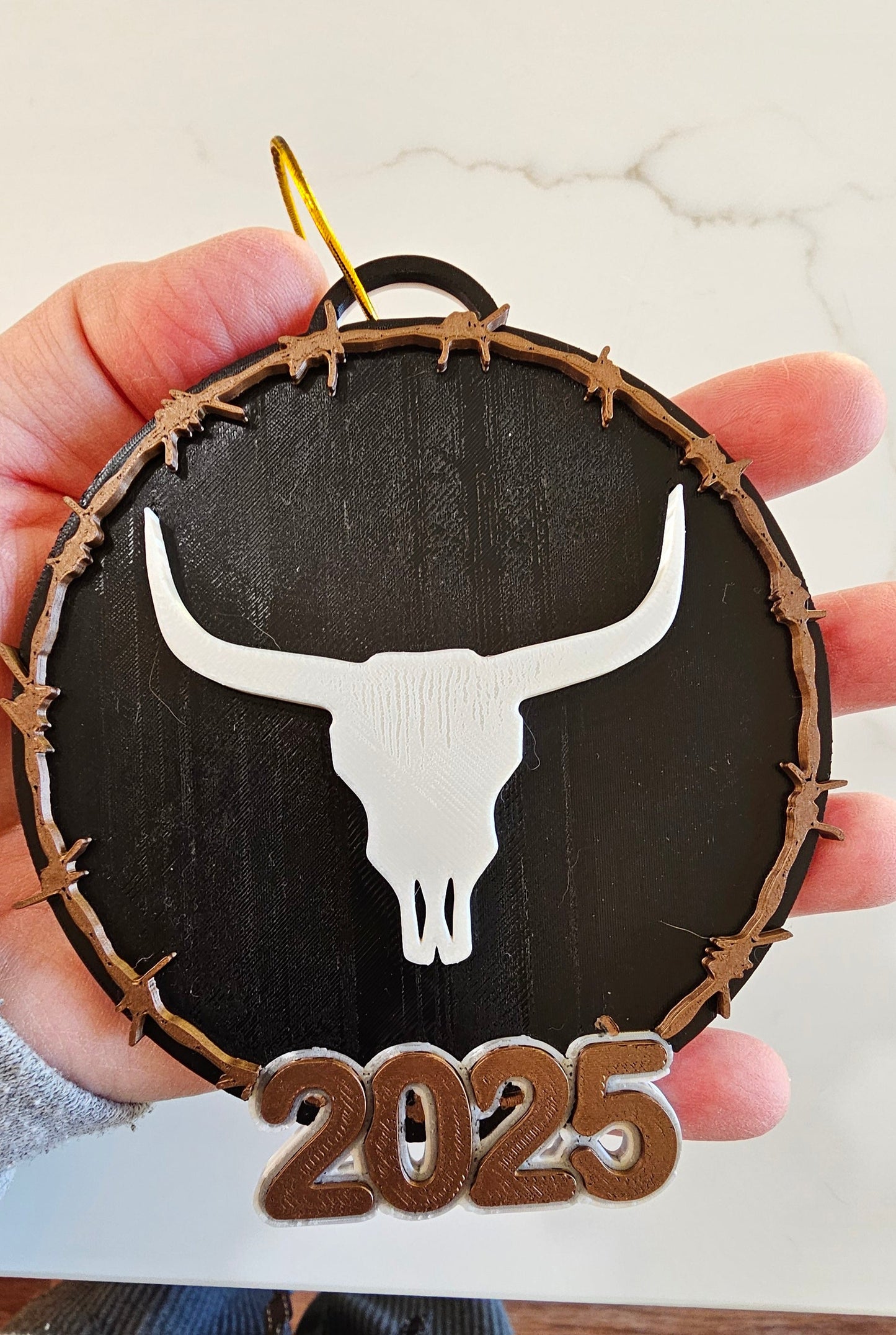 3D Print Western Barbwire Christmas Ornaments Made in America