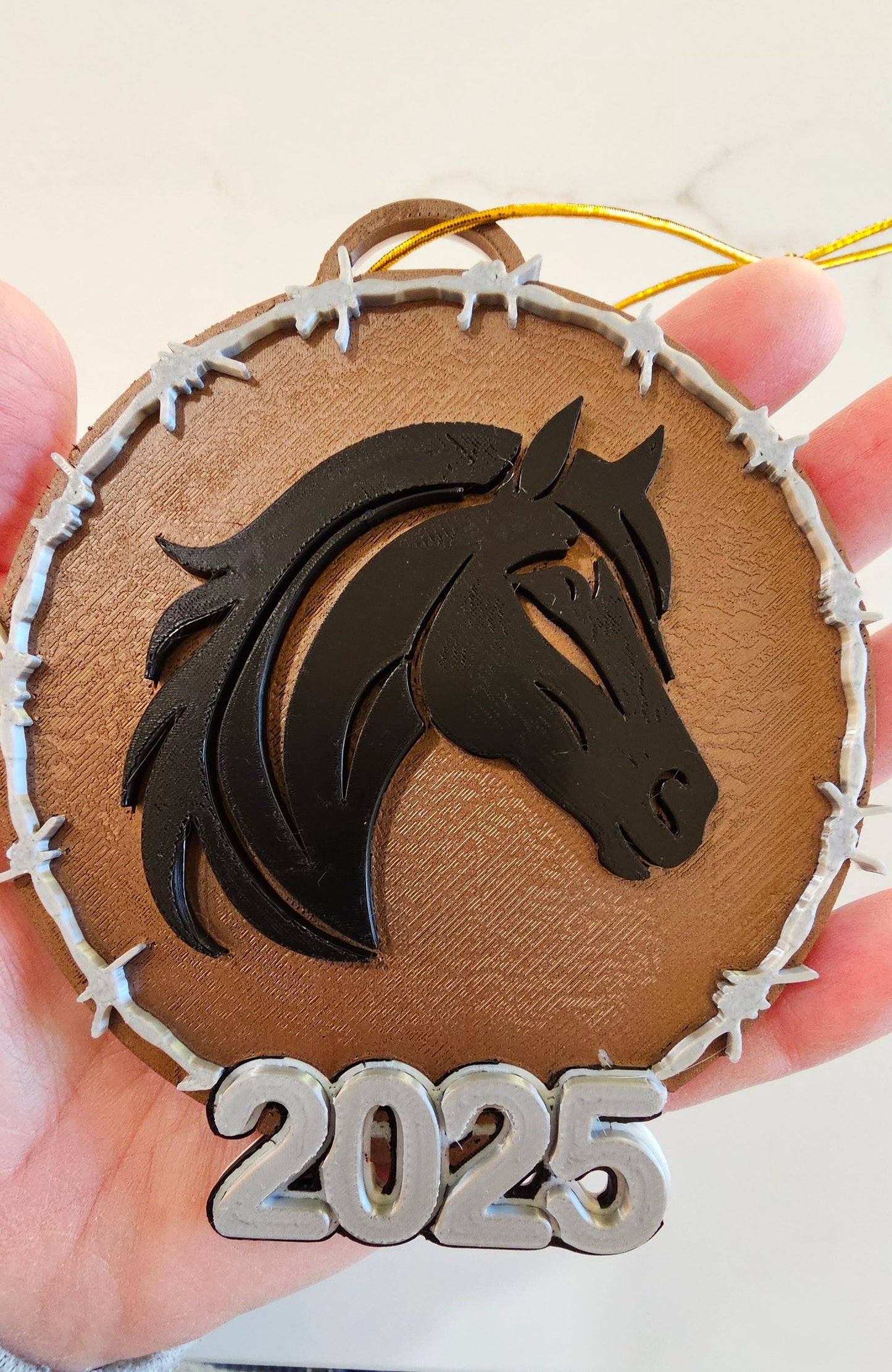 3D Print Western Barbwire Christmas Ornaments Made in America