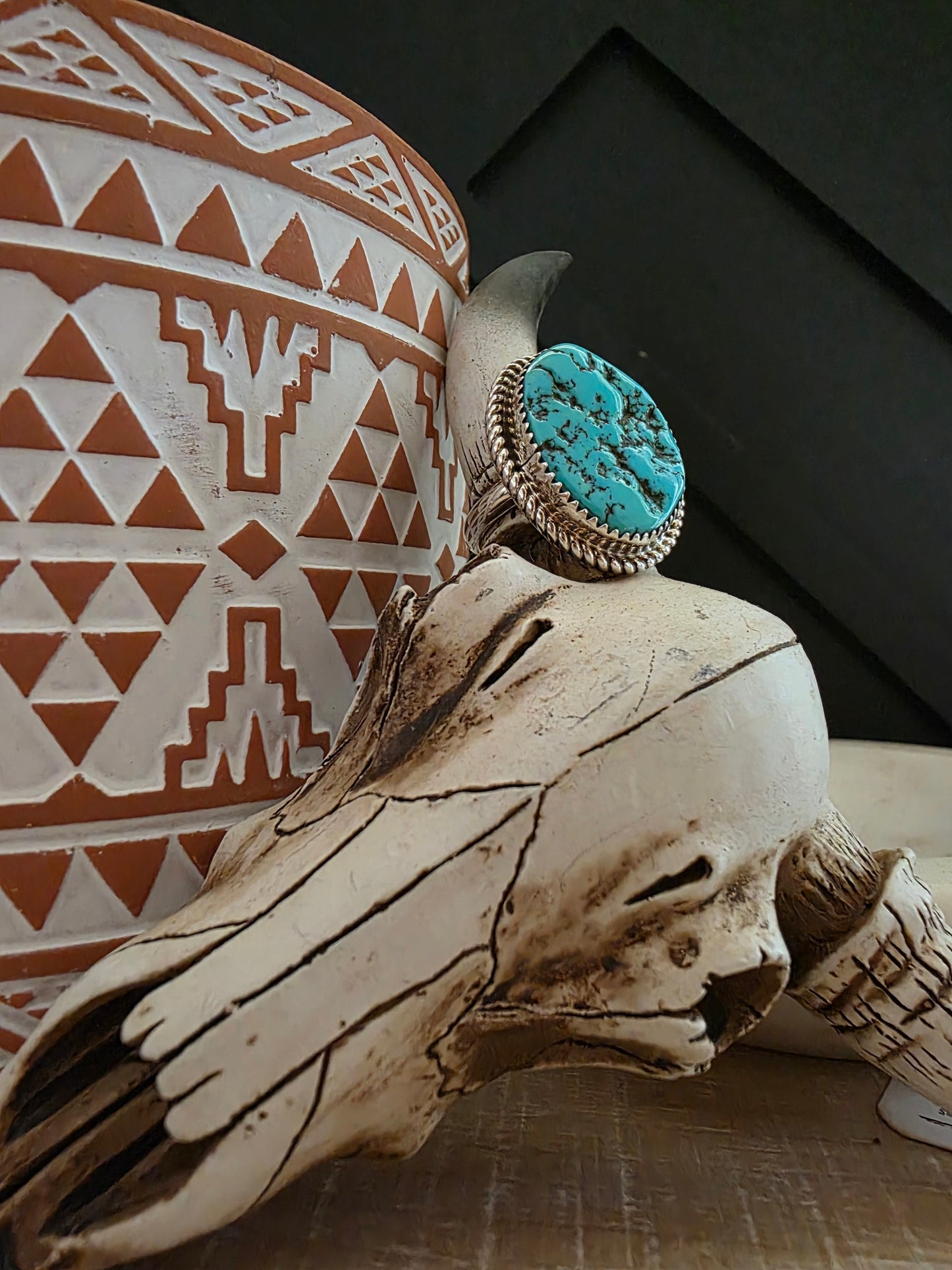 CALVIN JAMES SLEEPING BEAUTY TURQUOISE RING