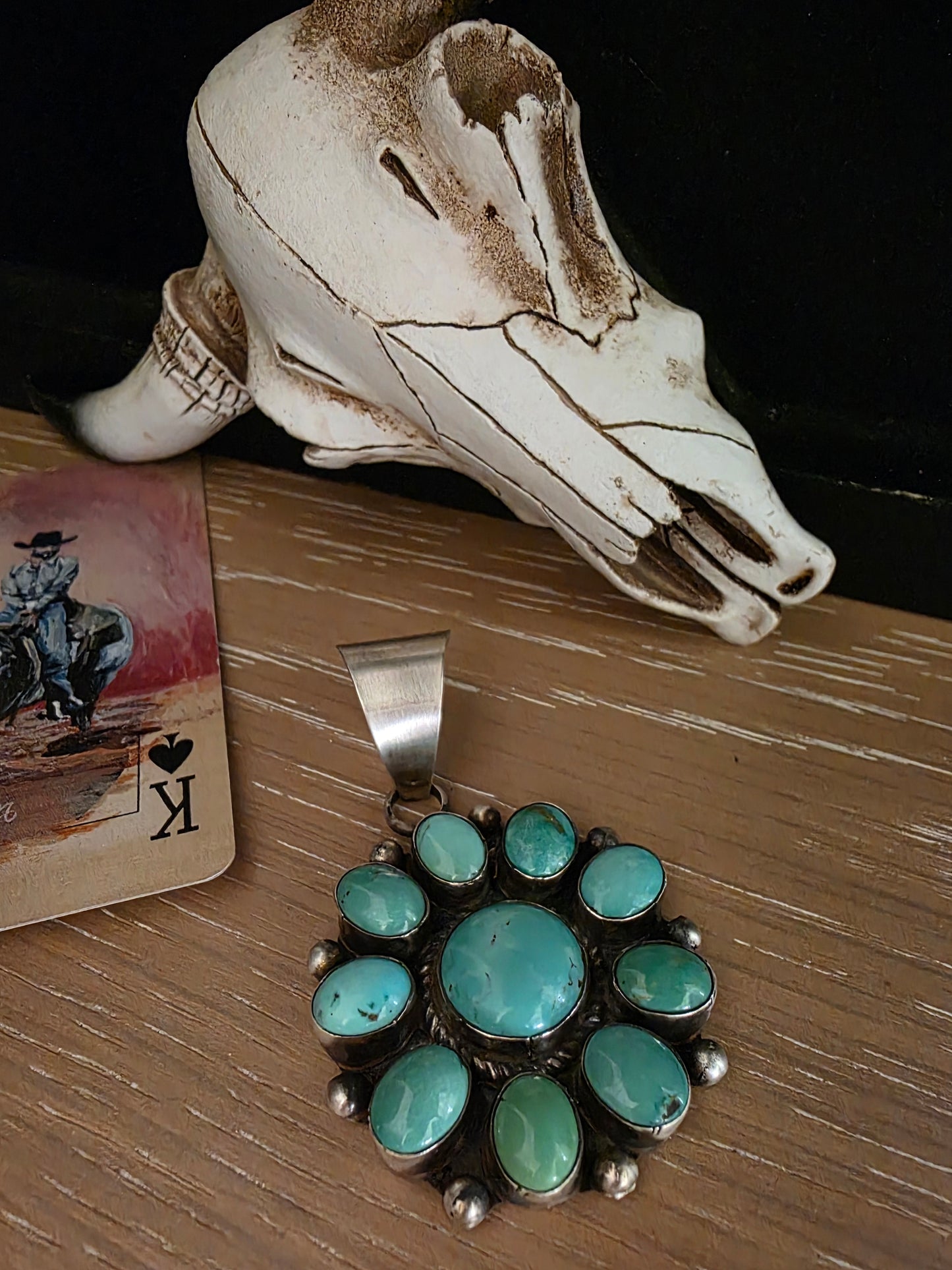 THE WILSON SLEEPING BEAUTY TURQUOISE CLUSTER PENDANT