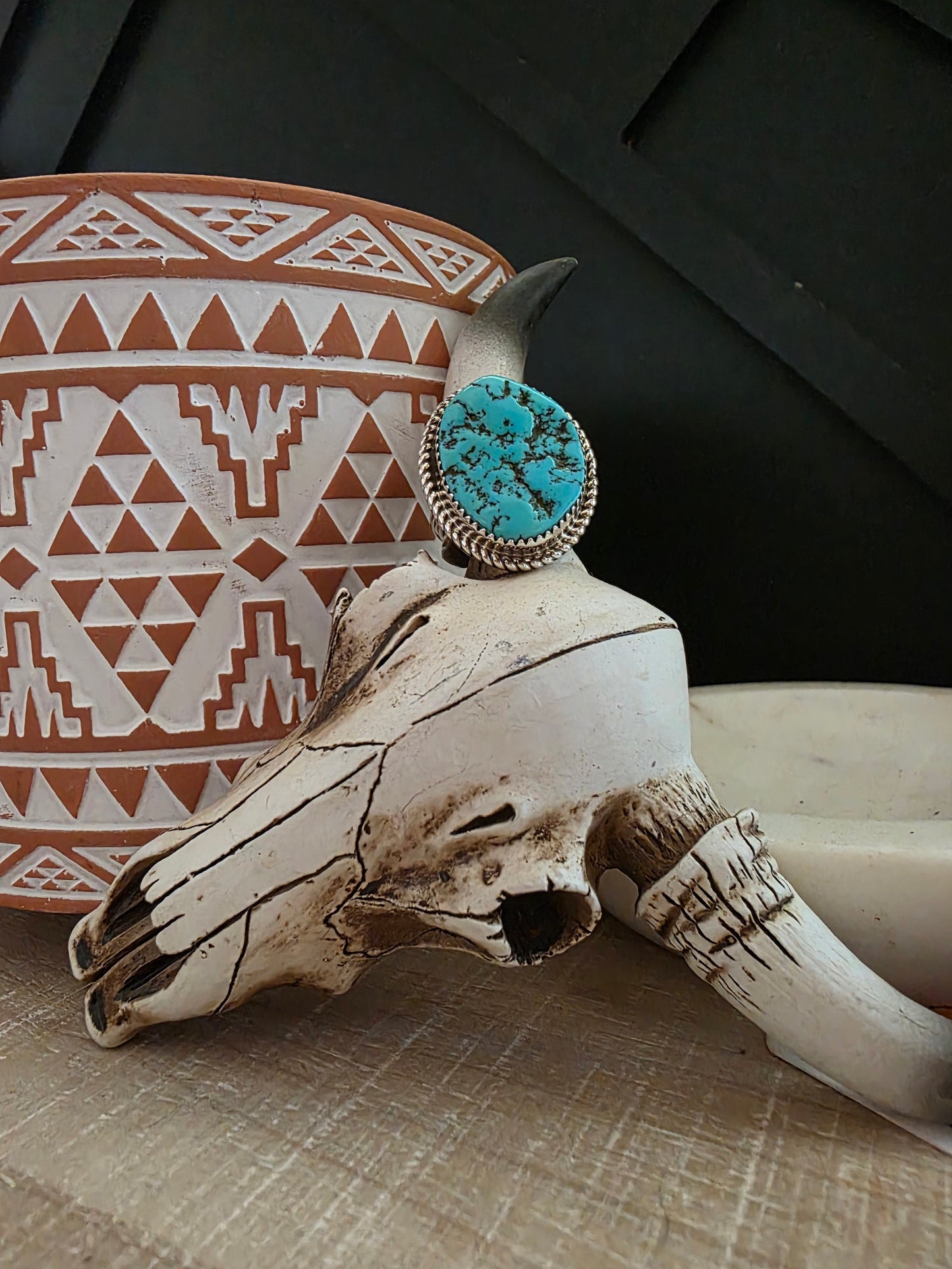 CALVIN JAMES SLEEPING BEAUTY TURQUOISE RING