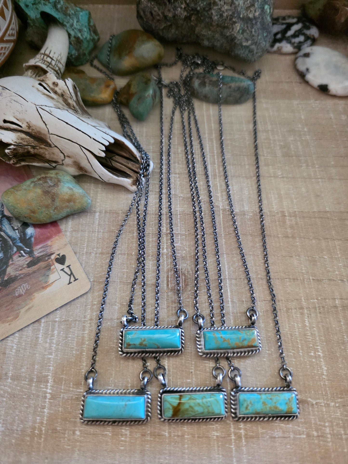 THE DIXON LITTLE TURQUOISE BAR NECKLACE