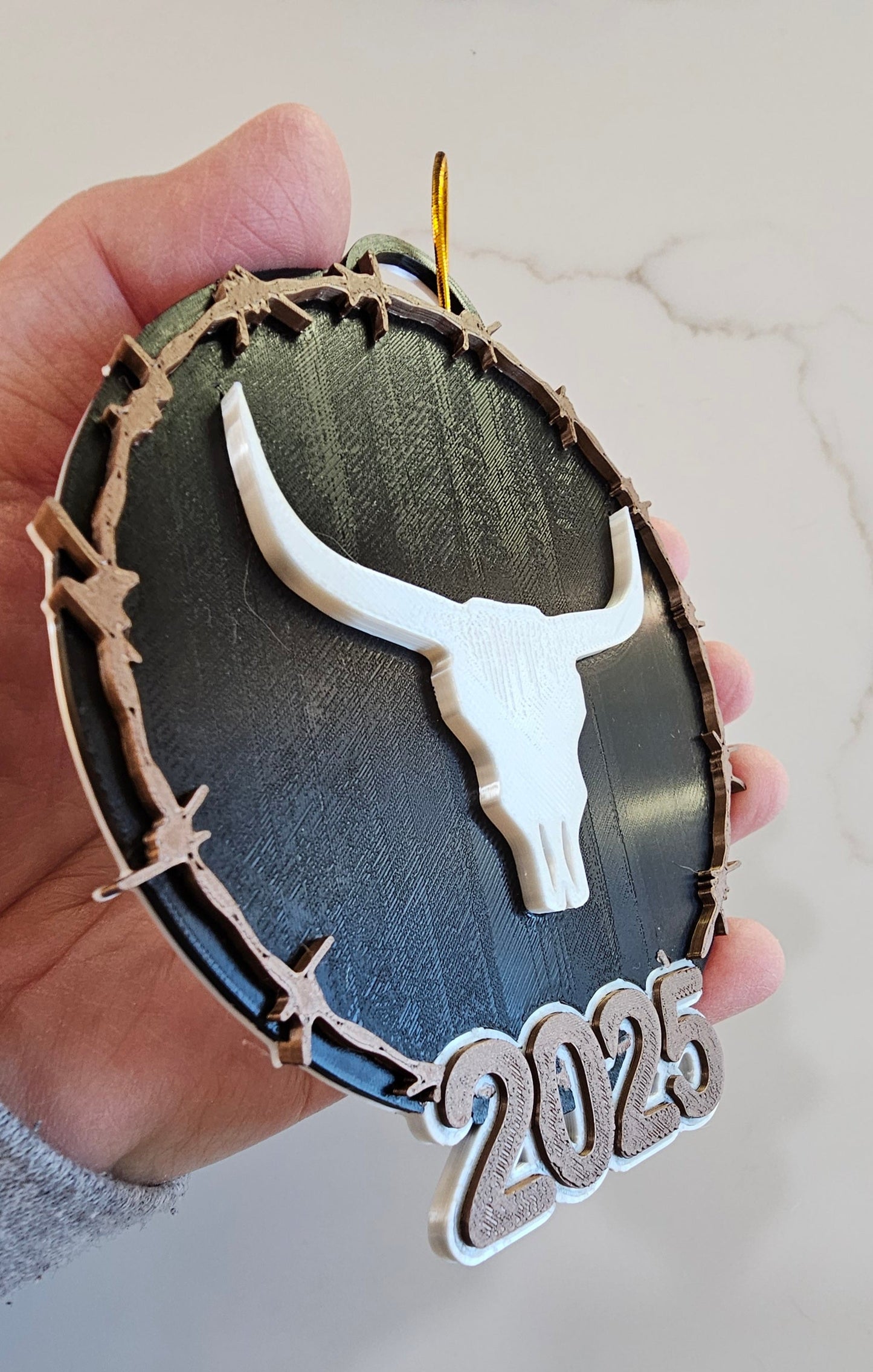 3D Print Western Barbwire Christmas Ornaments Made in America