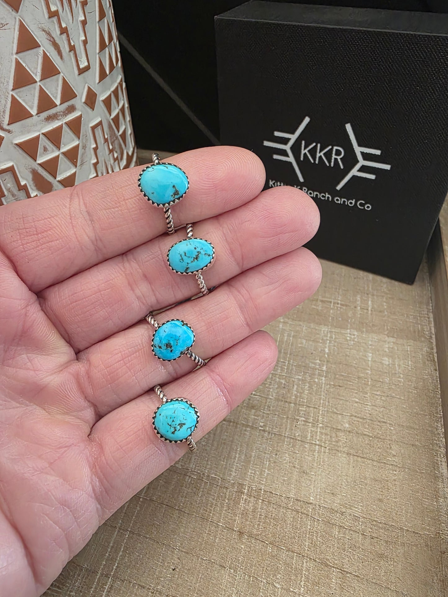 ELLA COWBOY TWISTED TURQUOISE RING